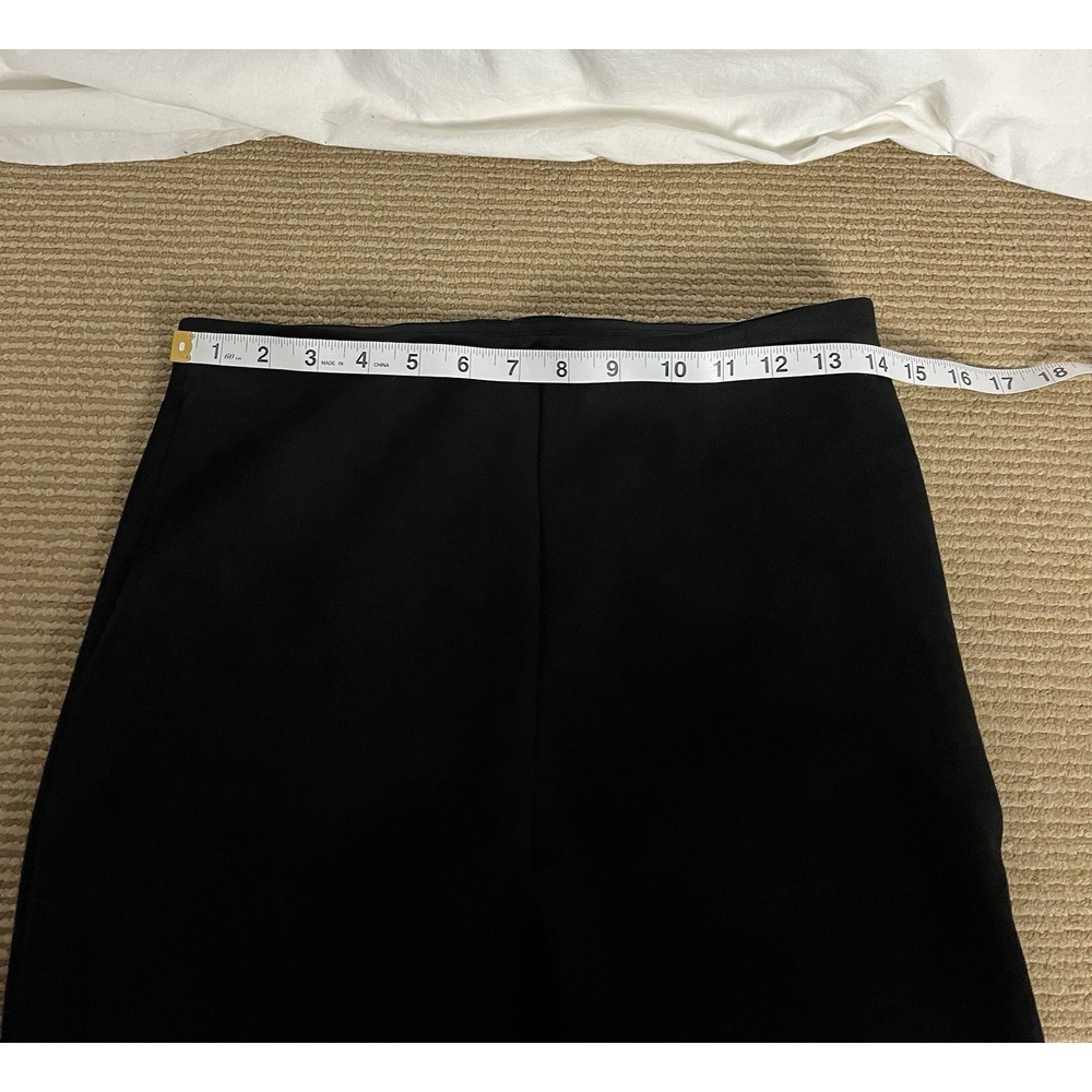 Banana Republic Size 8 Women Devon Pants‎ High Rise Black Faux Suede Inseam 27" - Picture 7 of 14